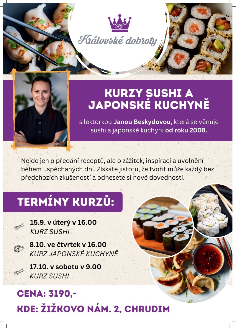 Kurzy sushi a japonské kuchyně